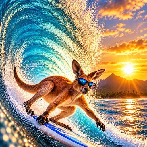 Surfin Kangaroo Studio Logo